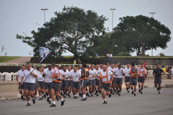 Treinamento da Polícia Militar na orla em Macapá - AP